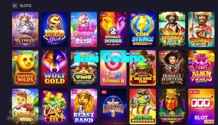 ilani Casino casino presented on mobile device in Pakistan with slots and live games